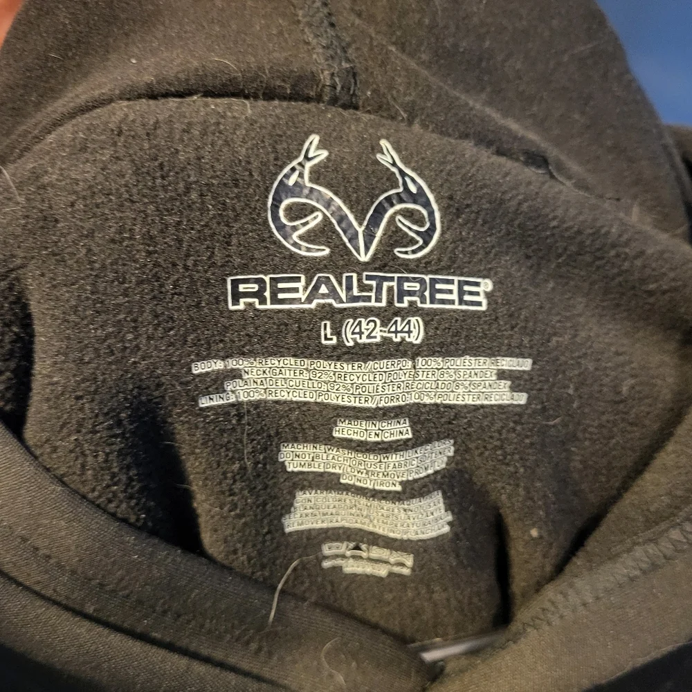 REALTREE Black hunting hoodie size large - Picture 4 of 5